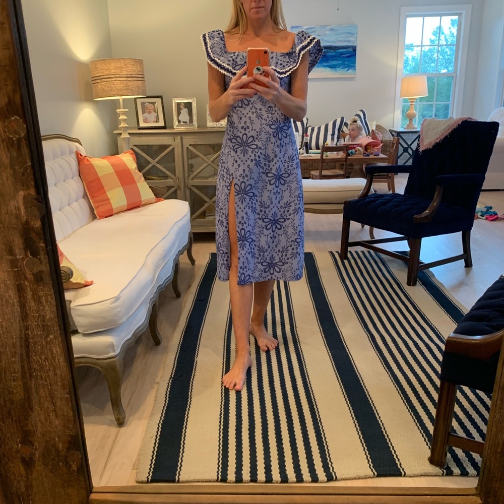 Blue Floral Women's Dress